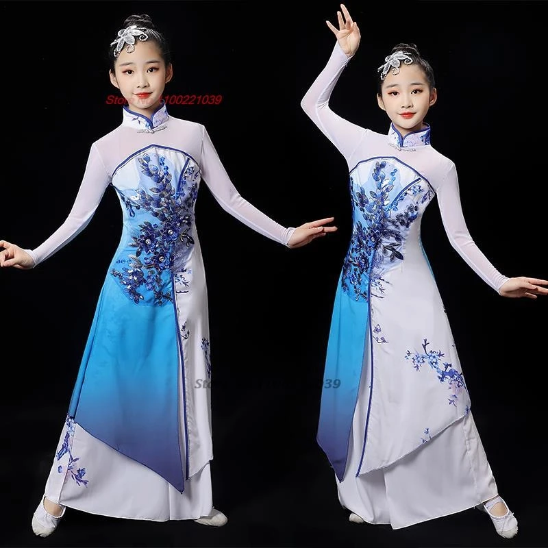 2025 traditional chinese vintage hanfu children flower print qipao dress+pants set ancient folk dance stage performance costume
2025 traditional chinese vintage hanfu children flower print qipao dress+pants set ancient folk dance stage performance costume