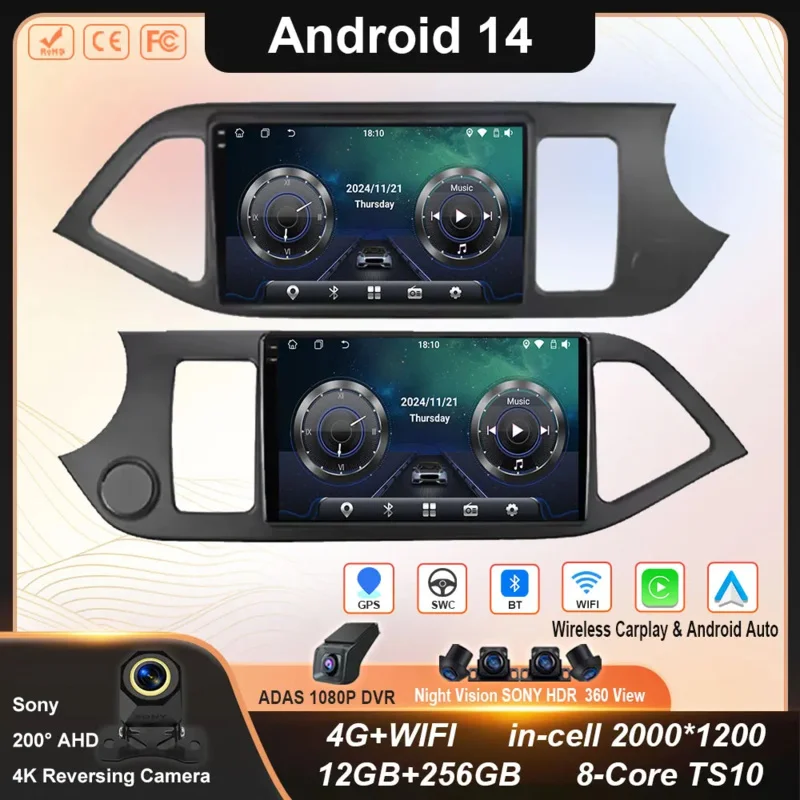 Android 14 Carplay Автомобильный радиоприемник Multimidia Видеоплеер для KIA PICANTO Morning 2011-2016 Навигация GPS IPS Головное устройство No 2 din
Android 14 Carplay Автомобильный радиоприемник Multimidia Видеоплеер для KIA PICANTO Morning 2011-2016 Навигация GPS IPS Головное устройство No 2 din