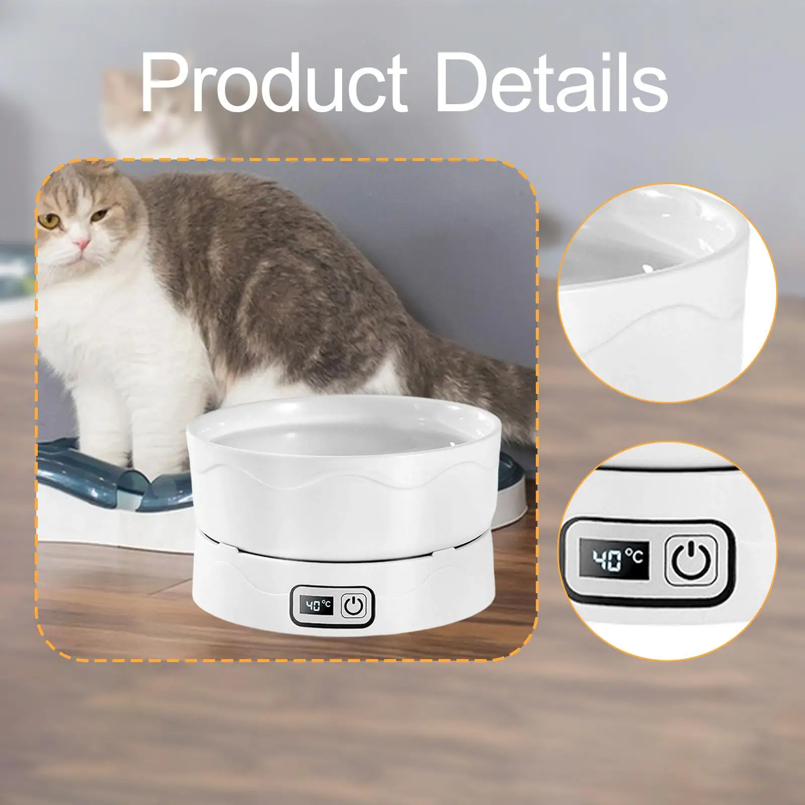 Heated Pet Water Bowl Cat Drinker Multifunctional with Timer Portable Heating Waterer for Puppy Kitty Trip Bedroom Household
Heated Pet Water Bowl Cat Drinker Multifunctional with Timer Portable Heating Waterer for Puppy Kitty Trip Bedroom Household