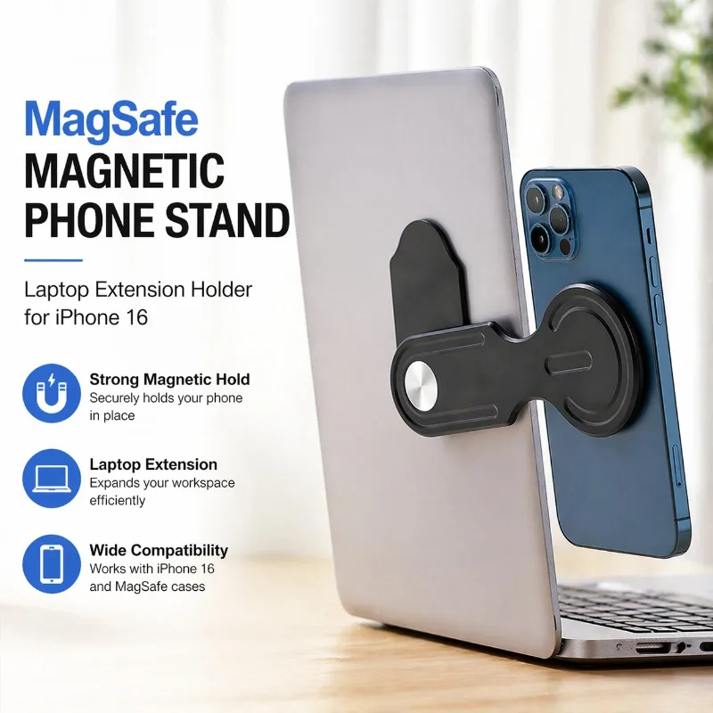 Magsafe Magnetic Suction Expansion Mount Compatible with IPhone 16 Dual-purpose Extended Bracket Connects Laptop and Mobile
Magsafe Magnetic Suction Expansion Mount Compatible with IPhone 16 Dual-purpose Extended Bracket Connects Laptop and Mobile