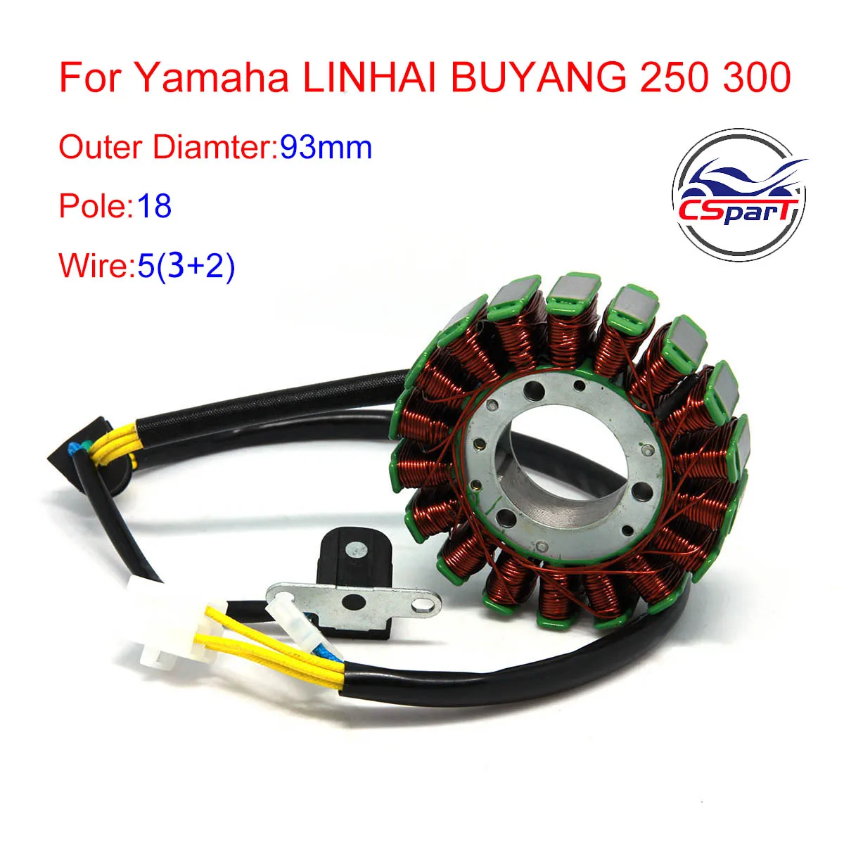 93mm 18 Coils Magneto Stator Linhai YP250 YP300 257CC 300CC 260cc 300cc ATV UTV Scooter
93mm 18 Coils Magneto Stator Linhai YP250 YP300 257CC 300CC 260cc 300cc ATV UTV Scooter