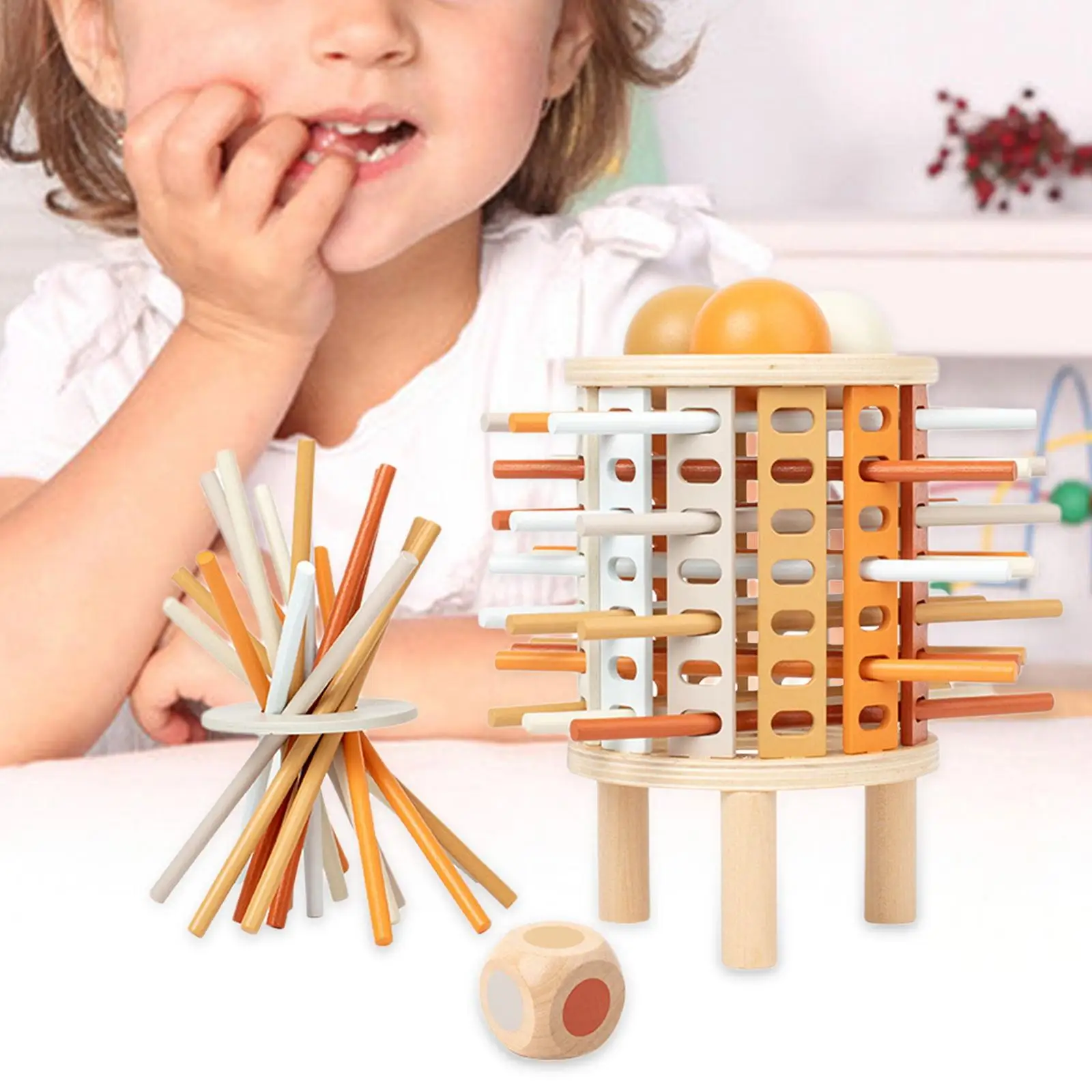 Don't Let The Ball Drop Math Toy 28 Colourful Sticks Dice Game for 2-6 Players Children 3 4 5 6 Years Old Boy Girl Birthday Gift
Don't Let The Ball Drop Math Toy 28 Colourful Sticks Dice Game for 2-6 Players Children 3 4 5 6 Years Old Boy Girl Birthday Gift