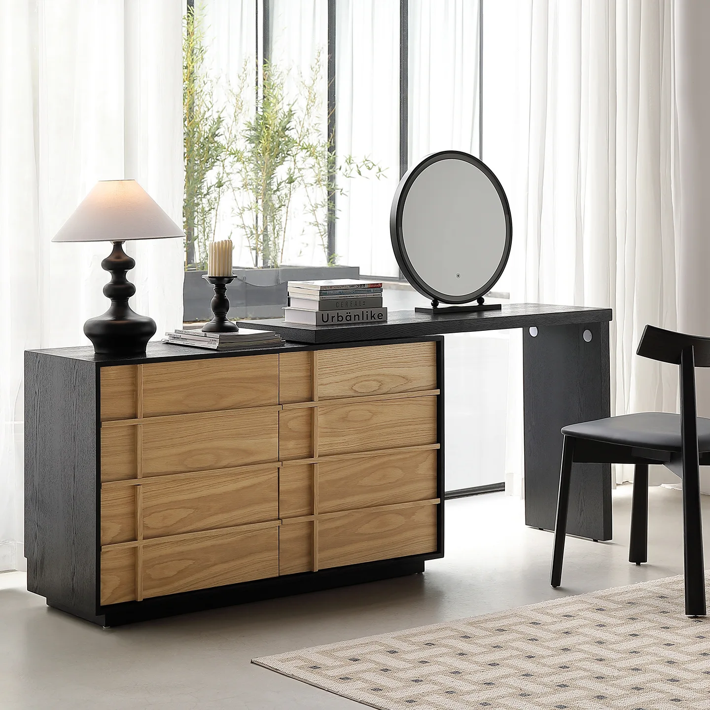 Solid wood dresser, chest, integrated retro bedside storage cabinet, bedroom corner telescopic
Solid wood dresser, chest, integrated retro bedside storage cabinet, bedroom corner telescopic