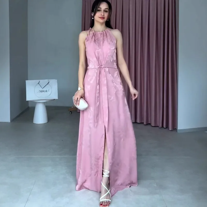 Spring New European And American Floral Pattern Tie Waist Slim Fit Sleeveless Blue Dress Elegant And Stylish Perfect
Spring New European And American Floral Pattern Tie Waist Slim Fit Sleeveless Blue Dress Elegant And Stylish Perfect
