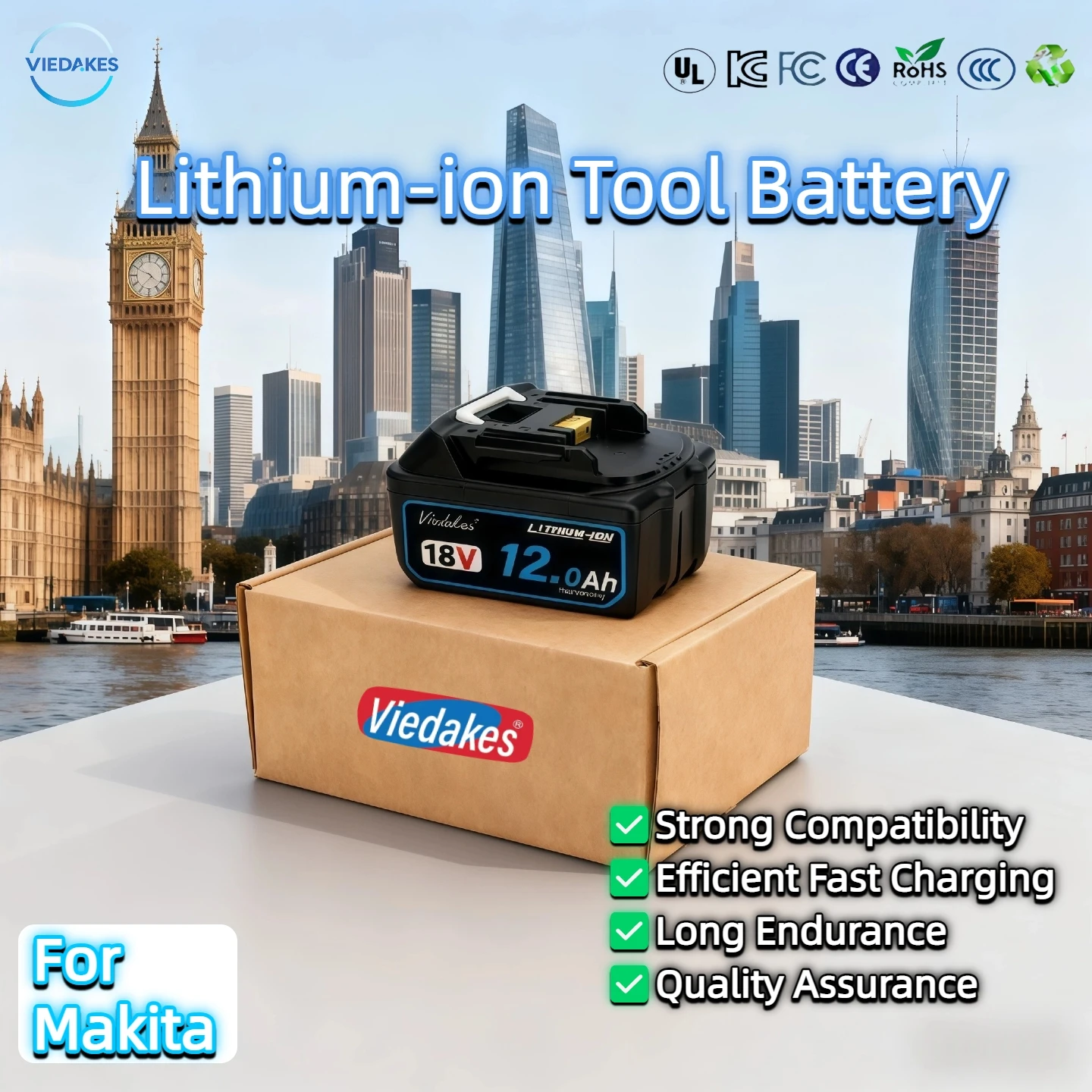 ✈️Original for Makita 6Ah/5Ah/3Ah for Makita 18V Battery BL1830B BL1850B BL1850 BL1840 BL1860 BL1815 Replacement Lithium Battery
✈️Original for Makita 6Ah/5Ah/3Ah for Makita 18V Battery BL1830B BL1850B BL1850 BL1840 BL1860 BL1815 Replacement Lithium Battery