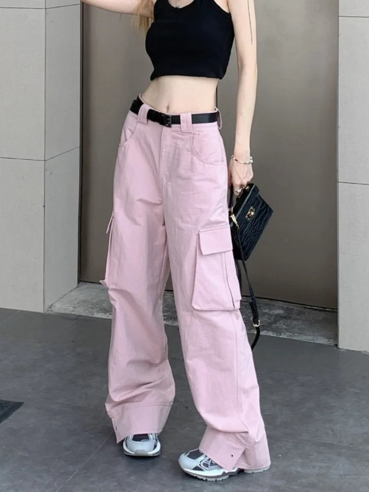 2024 Ropa Y2K Fashion Light Pink Multi Pockets Baggy Cargo Pants For Women Clothes Wide Leg Korean Casual Lady New Long Trousers
2024 Ropa Y2K Fashion Light Pink Multi Pockets Baggy Cargo Pants For Women Clothes Wide Leg Korean Casual Lady New Long Trousers