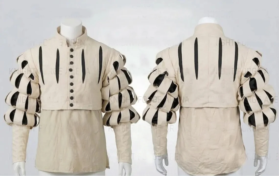 Custom Made Women's Medieval Landsknecht Bodice Jacket 16th Century Historical Vintage Canvas Warrior Jacket for LARP Faires
Custom Made Women's Medieval Landsknecht Bodice Jacket 16th Century Historical Vintage Canvas Warrior Jacket for LARP Faires