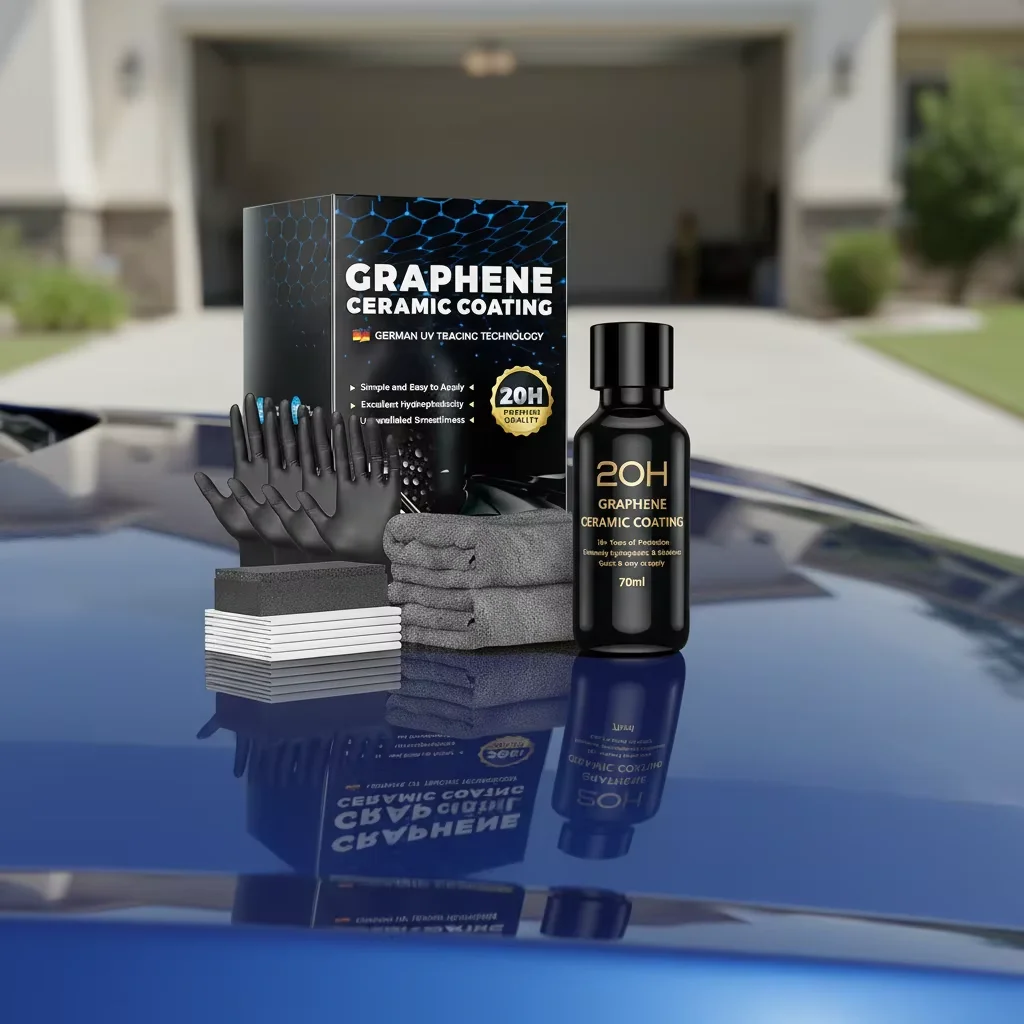 20H Advanced Nano Graphene Ceramic Coating 70ml UV Technology Extremely Hydrophobic Car Ceramic Coating Kit for Auto Detailing
20H Advanced Nano Graphene Ceramic Coating 70ml UV Technology Extremely Hydrophobic Car Ceramic Coating Kit for Auto Detailing