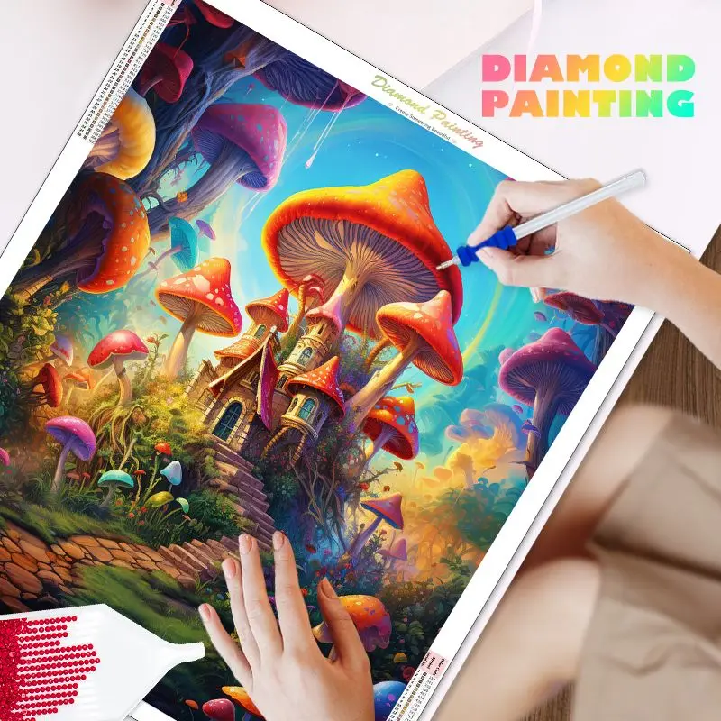 CHENISTORY 5D Diamond Painting Full Square Abstract Mushroom House Rhinestone Picture Diamond Embroidery Cross Stitch Home Decor
CHENISTORY 5D Diamond Painting Full Square Abstract Mushroom House Rhinestone Picture Diamond Embroidery Cross Stitch Home Decor