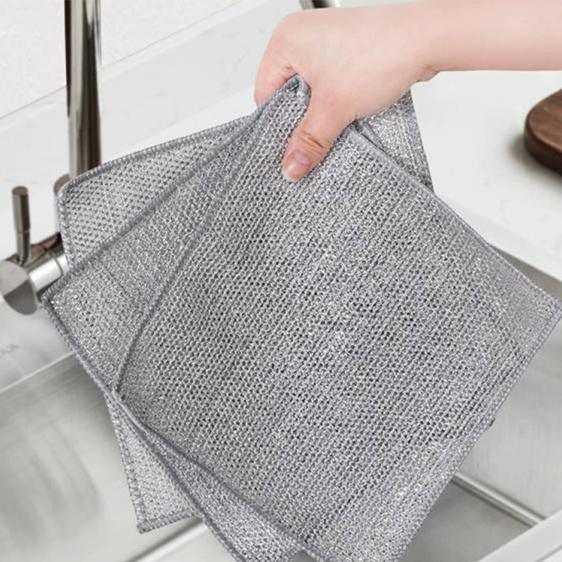 5Pcs Multipurpose Kitchen Metal Wires Cleaning Cloth Kitchen Supplies Cleaning Tools Thickened Double-sided Dishcloth
5Pcs Multipurpose Kitchen Metal Wires Cleaning Cloth Kitchen Supplies Cleaning Tools Thickened Double-sided Dishcloth