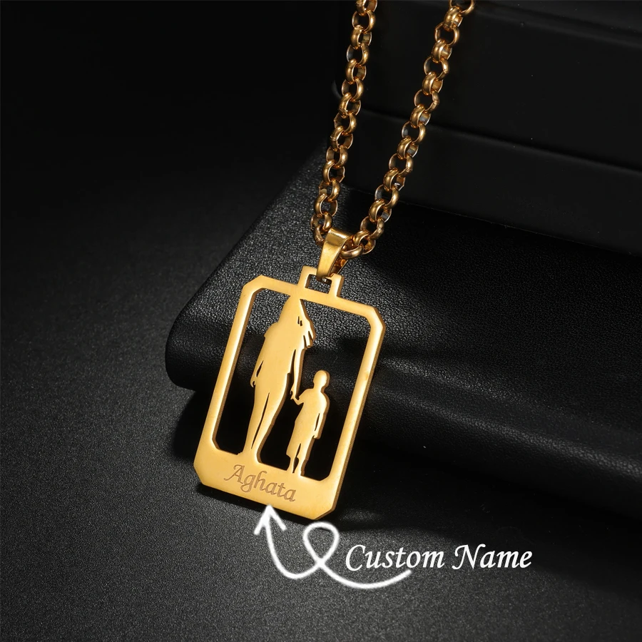 Acheerup Customized Engrave Name Family Necklace Stainless Steel Personalized Dad Mom Kids Square Pendant Christmas Jewelry Gift
Acheerup Customized Engrave Name Family Necklace Stainless Steel Personalized Dad Mom Kids Square Pendant Christmas Jewelry Gift