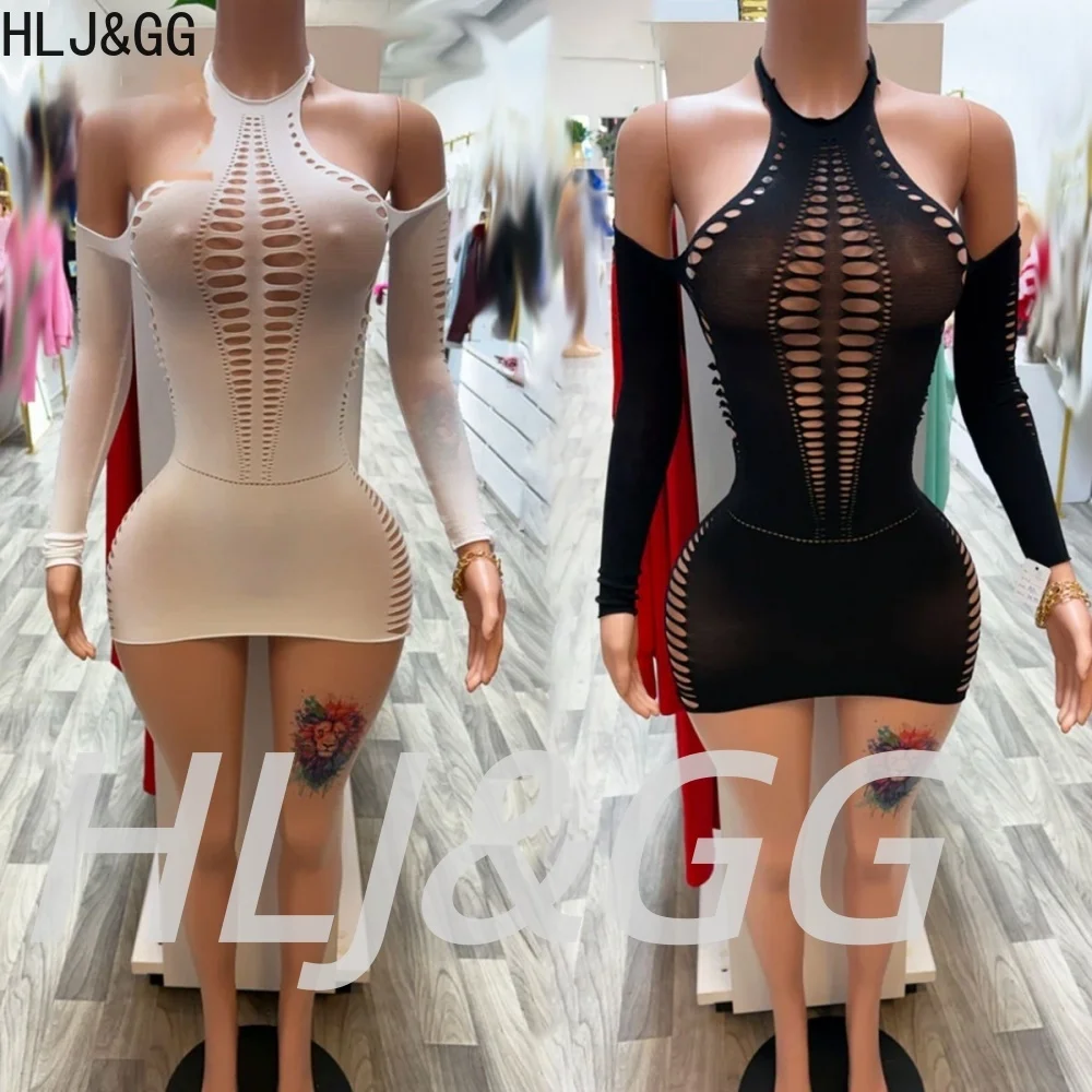 HLJ&GG Sexy Knitting Stretchy Bodycon Mini Dresses Women Off Shoulder Long Sleeve Slim Vestidos Fashion Hollow Club Dress 2026
HLJ&GG Sexy Knitting Stretchy Bodycon Mini Dresses Women Off Shoulder Long Sleeve Slim Vestidos Fashion Hollow Club Dress 2026