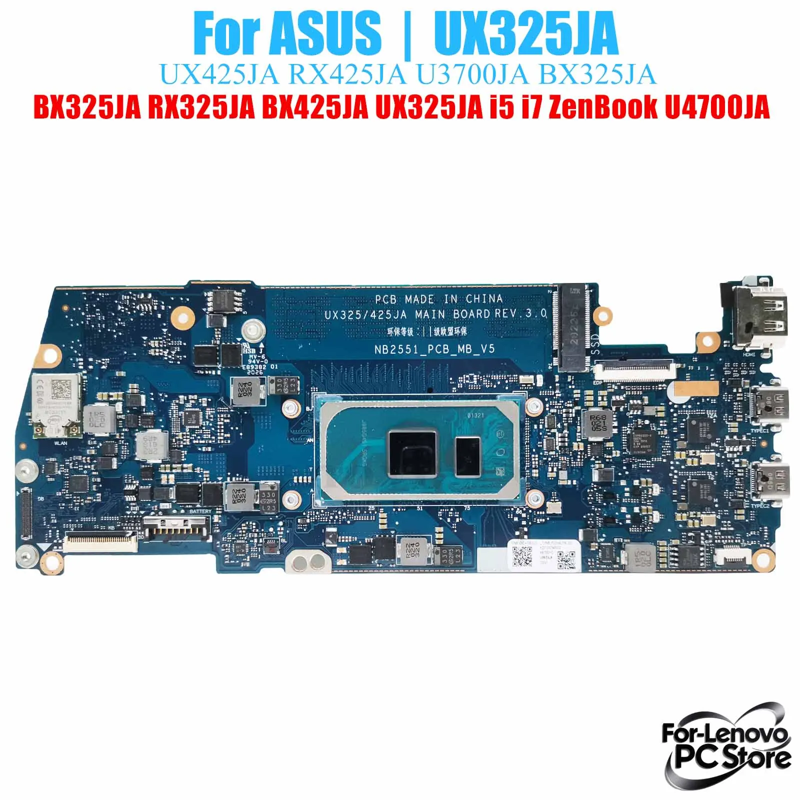 UX325JA для ASUS ZenBook U4700JA BX425JA RX425JA BX325JA UX425JA материнская плата для ноутбука материнская плата
UX325JA для ASUS ZenBook U4700JA BX425JA RX425JA BX325JA UX425JA материнская плата для ноутбука материнская плата
