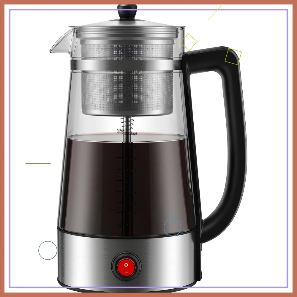 10-Cup Electric Percolator Coffee Maker, Stainless Steel Filter & Borosilicate Glass, Auto Keep Warm, No-Drip Spout
10-Cup Electric Percolator Coffee Maker, Stainless Steel Filter & Borosilicate Glass, Auto Keep Warm, No-Drip Spout