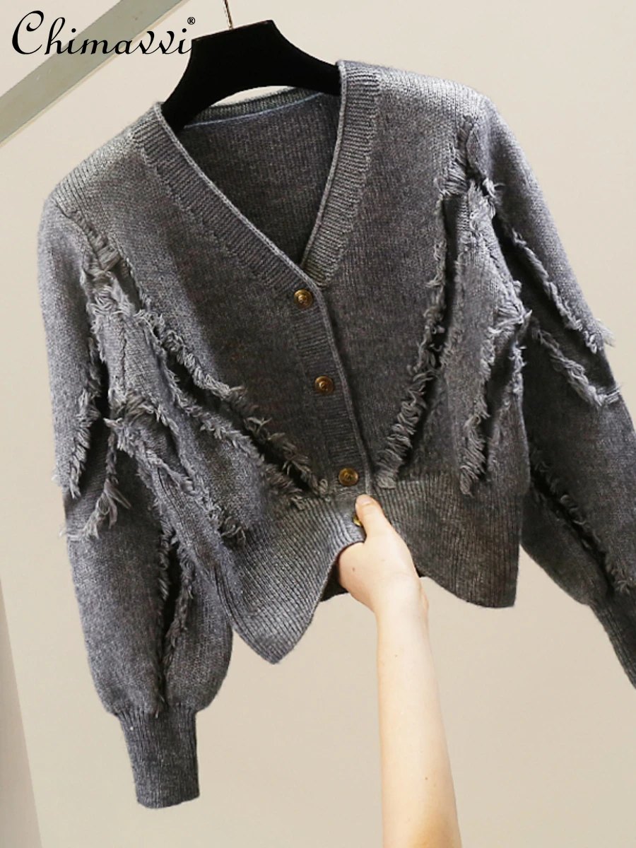 Fashion Scratch Single-Breasted Solid Color Long-Sleeved Sweater Autumn New Casual Long-Sleeved Loose Knitted Cardigan Women Top
Fashion Scratch Single-Breasted Solid Color Long-Sleeved Sweater Autumn New Casual Long-Sleeved Loose Knitted Cardigan Women Top