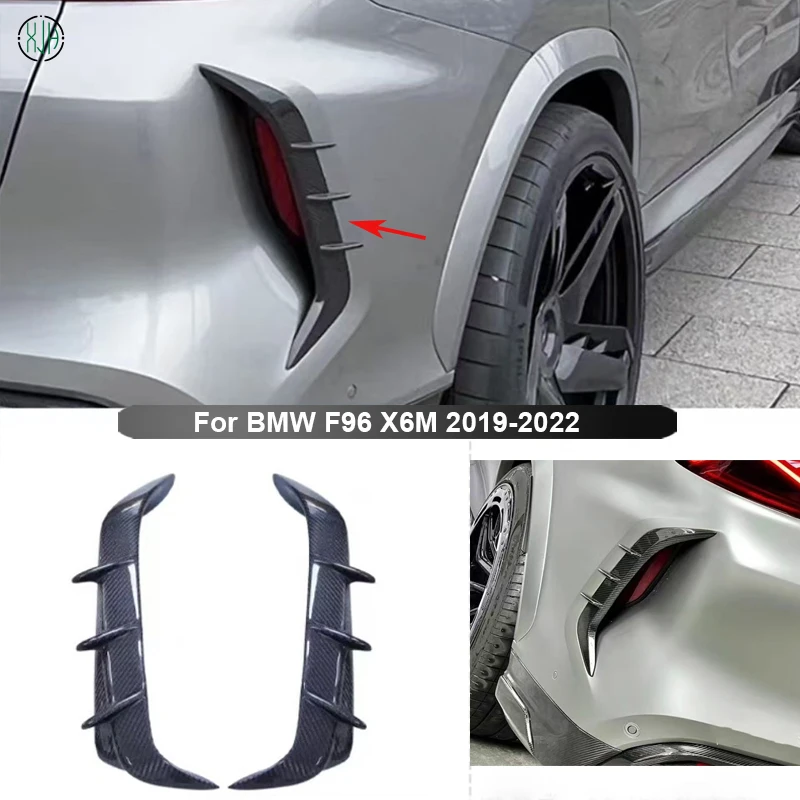 Suitable for BMW F96 X6M 2019+rear bumper vent carbon fiber splitter light protective cover body kit
Suitable for BMW F96 X6M 2019+rear bumper vent carbon fiber splitter light protective cover body kit