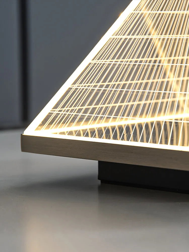 Pyramid light guide board bedside lamp bedroom night lamp living room atmosphere desk lamp
Pyramid light guide board bedside lamp bedroom night lamp living room atmosphere desk lamp