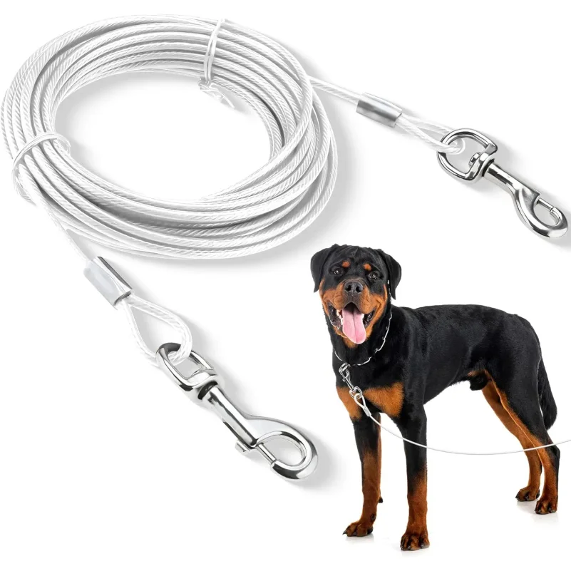 Double-headed Dog Tie Out Cable Leash ,raction rope with metal buckle steel wire anti-rust training collar,Outdoor Dogs Strap
Double-headed Dog Tie Out Cable Leash ,raction rope with metal buckle steel wire anti-rust training collar,Outdoor Dogs Strap
