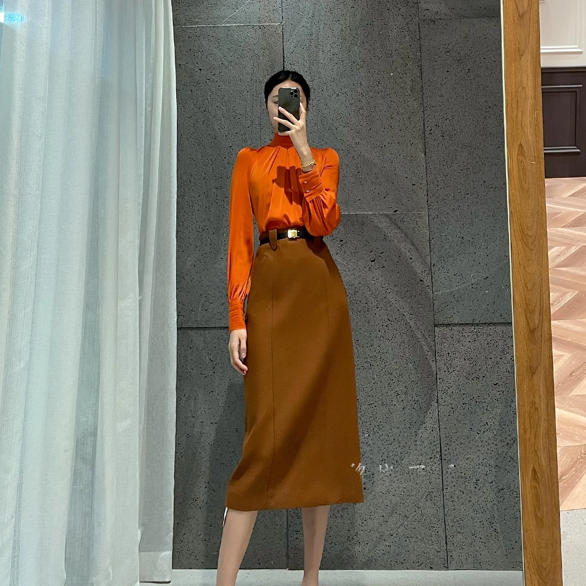 Шерстяная юбка средней длины Ele Commuter OL, прямая, с завышенной талией, стройнящая, для делового стиля, весна 2023
Шерстяная юбка средней длины Ele Commuter OL, прямая, с завышенной талией, стройнящая, для делового стиля, весна 2023