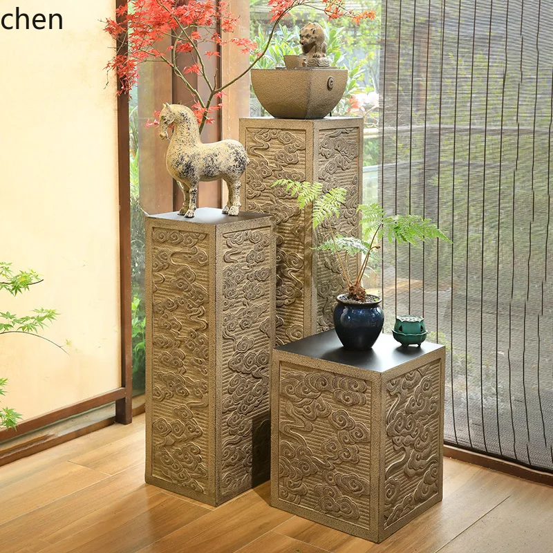 LXC auspicious cloud display column decorative decoration antique floor ornaments courtyard garden potted base
LXC auspicious cloud display column decorative decoration antique floor ornaments courtyard garden potted base