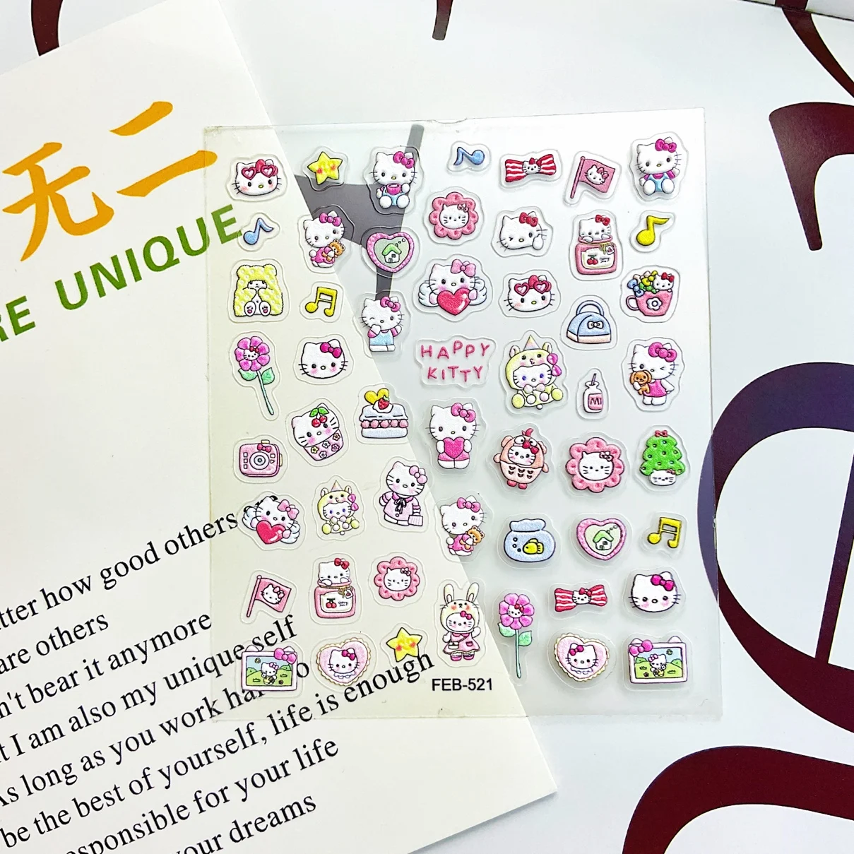 1 sheet Cute hellokitty Instagram Wind Day cartoon cute stickers mobile phone decoration stick student nail stickers
1 sheet Cute hellokitty Instagram Wind Day cartoon cute stickers mobile phone decoration stick student nail stickers