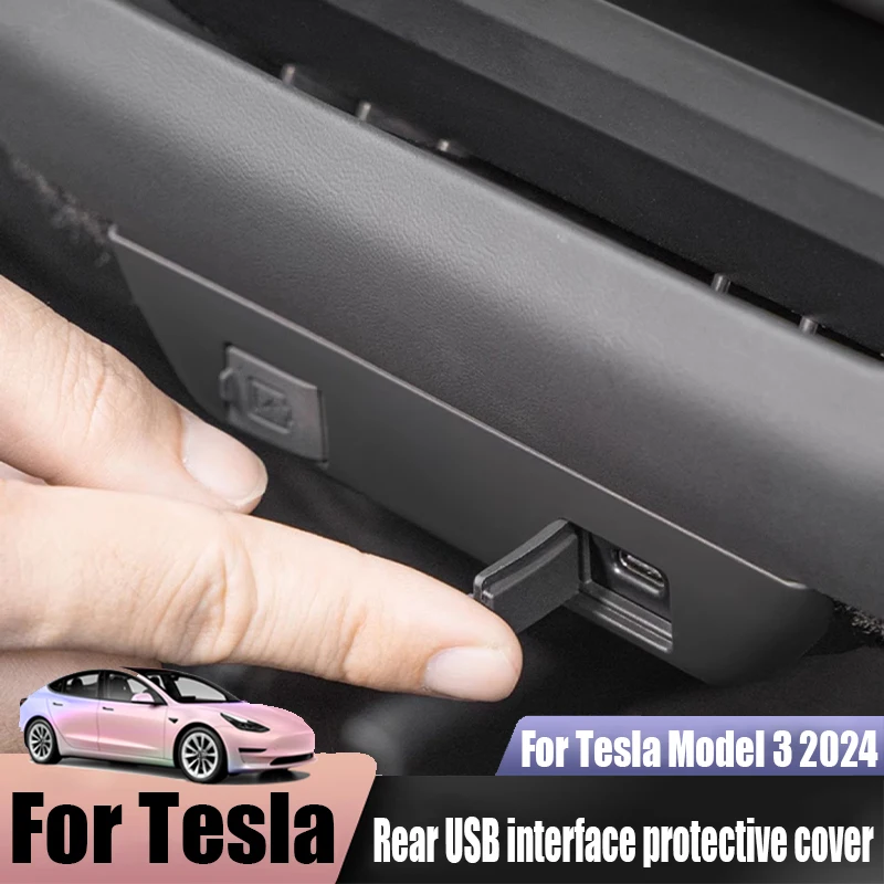 Задняя защитная крышка с USB-интерфейсом для Tesla Model 3 2024, товары для украшения интерьера автомобиля из АБС-пластика
Задняя защитная крышка с USB-интерфейсом для Tesla Model 3 2024, товары для украшения интерьера автомобиля из АБС-пластика