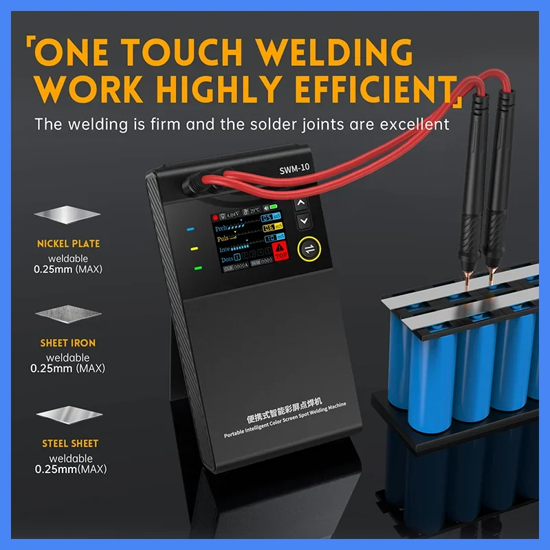 SWM-10 Welding Machine, Adjustable Battery Spot Welding Machine, Adjustable Up To 0.25mm 5000mah Mini Welding Machine
SWM-10 Welding Machine, Adjustable Battery Spot Welding Machine, Adjustable Up To 0.25mm 5000mah Mini Welding Machine