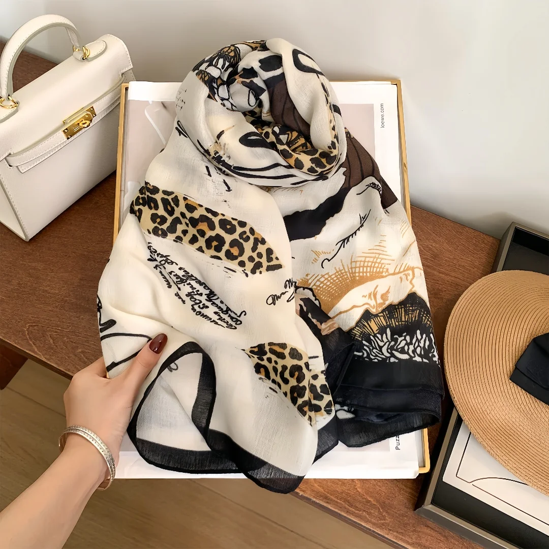 2025 130cm Cotton Linen Floral Leopard Print Square Scarf Women Vintage Sun Shawl All-season Bandana Hijab Versatile Hemming 
2025 130cm Cotton Linen Floral Leopard Print Square Scarf Women Vintage Sun Shawl All-season Bandana Hijab Versatile Hemming
