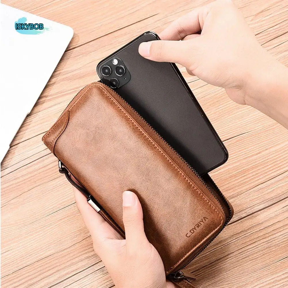 Simple Purse Long Zipper Wallet Card Brand Large Capacity Business Clutch Bag Coin Purse ID Card Holder Business
Simple Purse Long Zipper Wallet Card Brand Large Capacity Business Clutch Bag Coin Purse ID Card Holder Business
