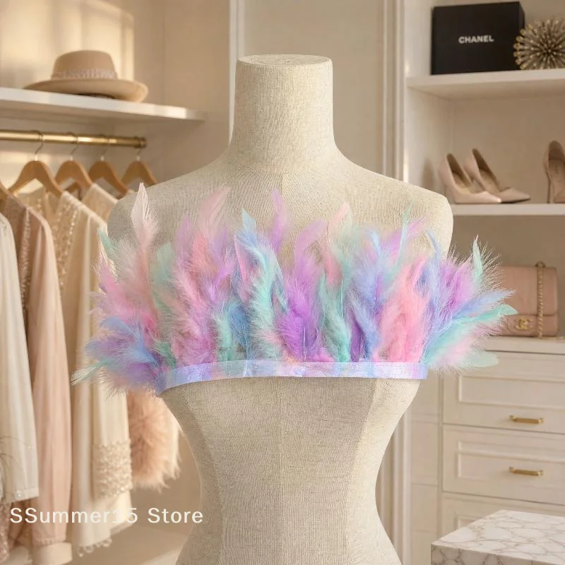 【R】1 Meter Natural Feather Trims Fringe 10-15cm Plumes Ribbon For Wedding Party Sewing Clothing Decor Accessories Crafts
【R】1 Meter Natural Feather Trims Fringe 10-15cm Plumes Ribbon For Wedding Party Sewing Clothing Decor Accessories Crafts