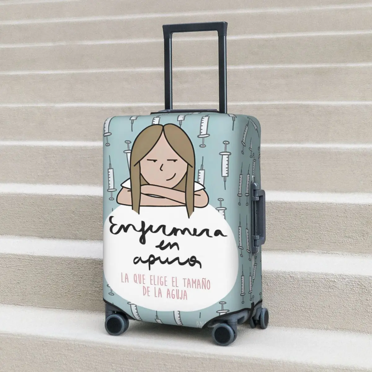 Enfermera En Apuros Чехол для чемодана Защита от путешествий Полезный чемодан для отдыха
Enfermera En Apuros Чехол для чемодана Защита от путешествий Полезный чемодан для отдыха