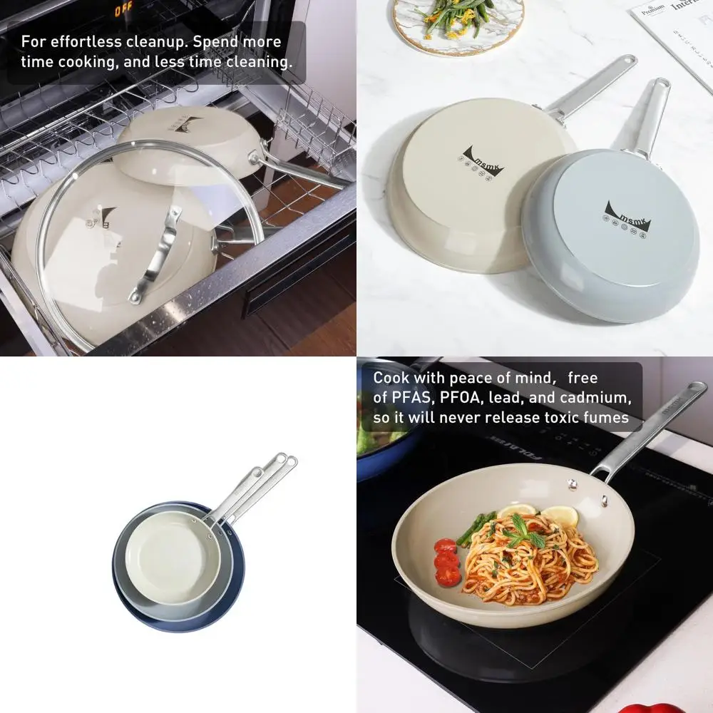 Набор сковородок с антипригарным покрытием из 3 предметов: сковороды 8, 10, 12 сковородок со стеклянными крышками, даже нагрев, прохладные ручки, готовые к индукции, подходят для всех плит
Набор сковородок с антипригарным покрытием из 3 предметов: сковороды 8, 10, 12 сковородок со стеклянными крышками, даже нагрев, прохладные ручки, готовые к индукции, подходят для всех плит