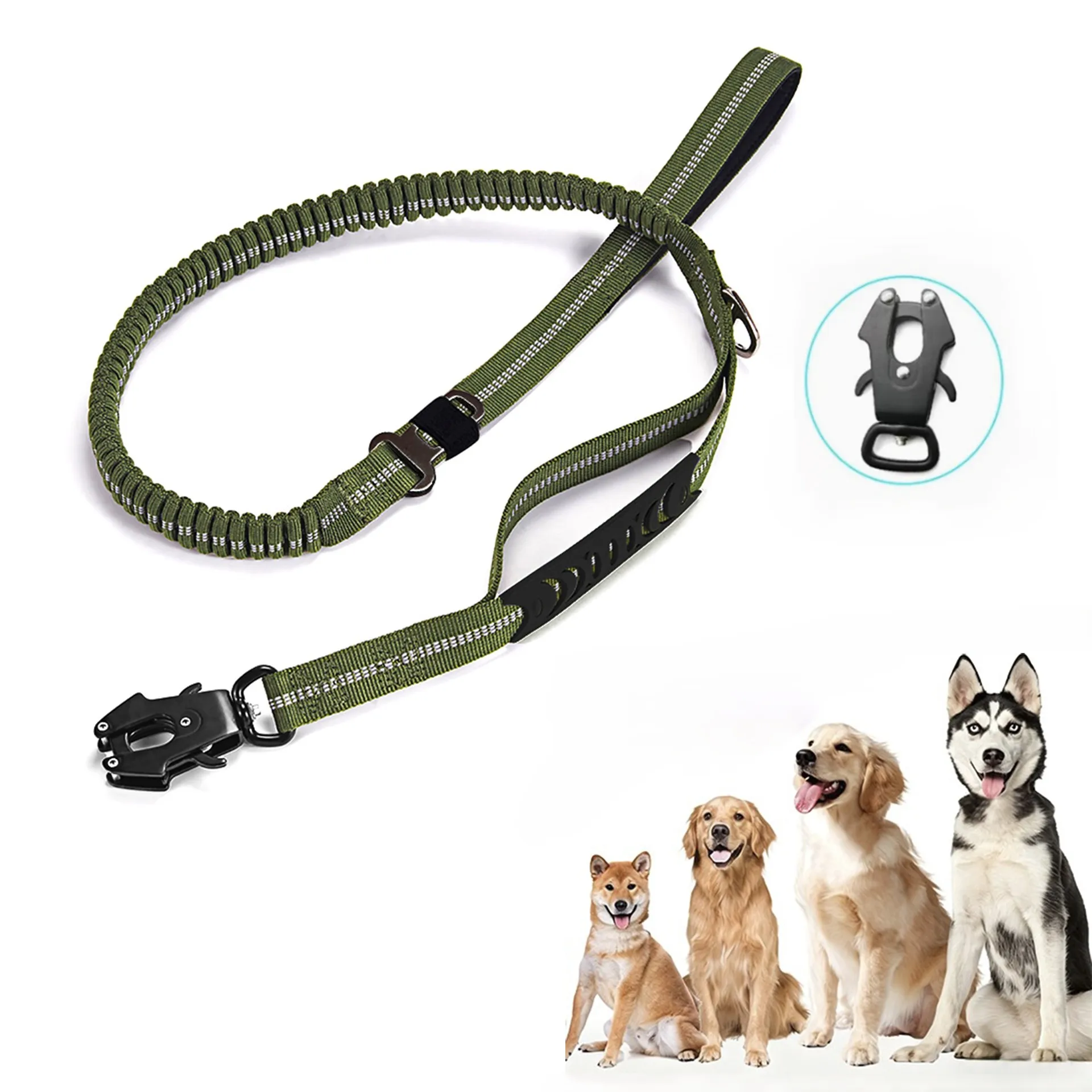 Two handle Dog Leash elastic cushioning dog Leashes Reflective large Dog Leash rope Double handles Dog walking Leads elasticity
Two handle Dog Leash elastic cushioning dog Leashes Reflective large Dog Leash rope Double handles Dog walking Leads elasticity