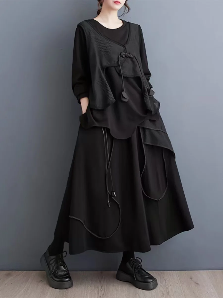 2025 Spring New Fashion Elegant Set Women Loose Long Sleeve Irregular Top Female Fashion Skirt Two-piece Set J669
2025 Spring New Fashion Elegant Set Women Loose Long Sleeve Irregular Top Female Fashion Skirt Two-piece Set J669