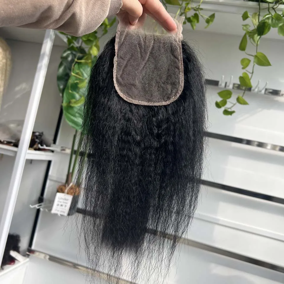 12-24 Inch Human Hair Kinky Straight 4x4 Lace Closure Transparent Swiss Lace Pre-Plucked 150% Density Full End Natural Color
12-24 Inch Human Hair Kinky Straight 4x4 Lace Closure Transparent Swiss Lace Pre-Plucked 150% Density Full End Natural Color