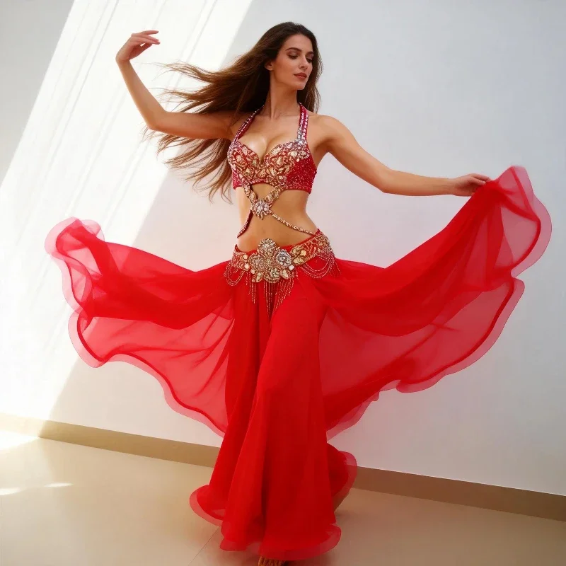 Belly Dance Costume for Women 4pcs Set Bra Belt Skirt Top Halloween Showgirl Performance Outfit Adult Party Bellydance Clothes
Belly Dance Costume for Women 4pcs Set Bra Belt Skirt Top Halloween Showgirl Performance Outfit Adult Party Bellydance Clothes