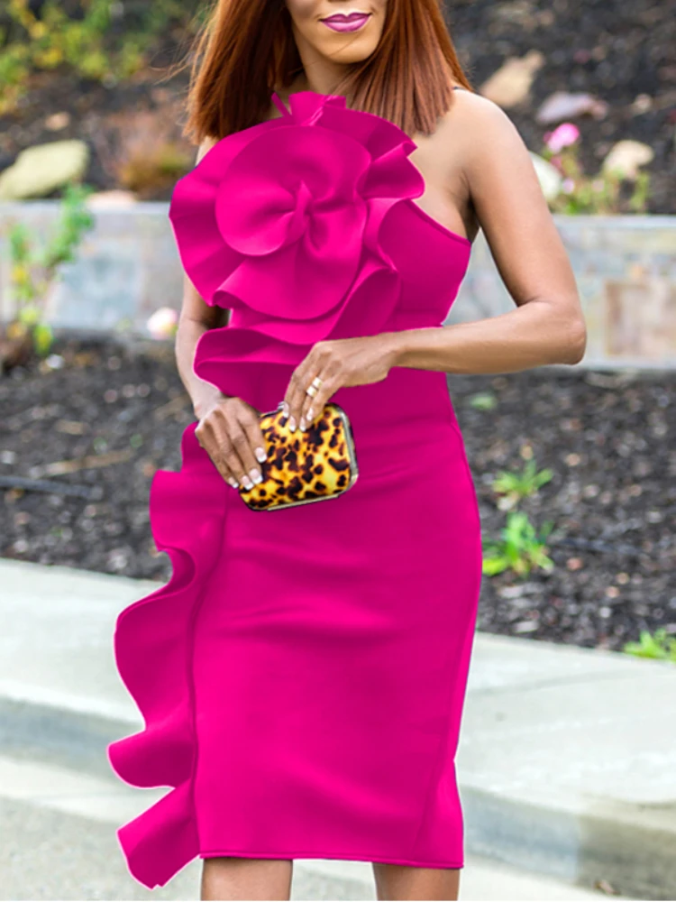 Women Off Shoulder Bodycon Dress Sexy Backless Ruffles Fuchsia Slim Dresses Stylish Elegant Ladies Pencil Robe Club Party Gowns
Women Off Shoulder Bodycon Dress Sexy Backless Ruffles Fuchsia Slim Dresses Stylish Elegant Ladies Pencil Robe Club Party Gowns