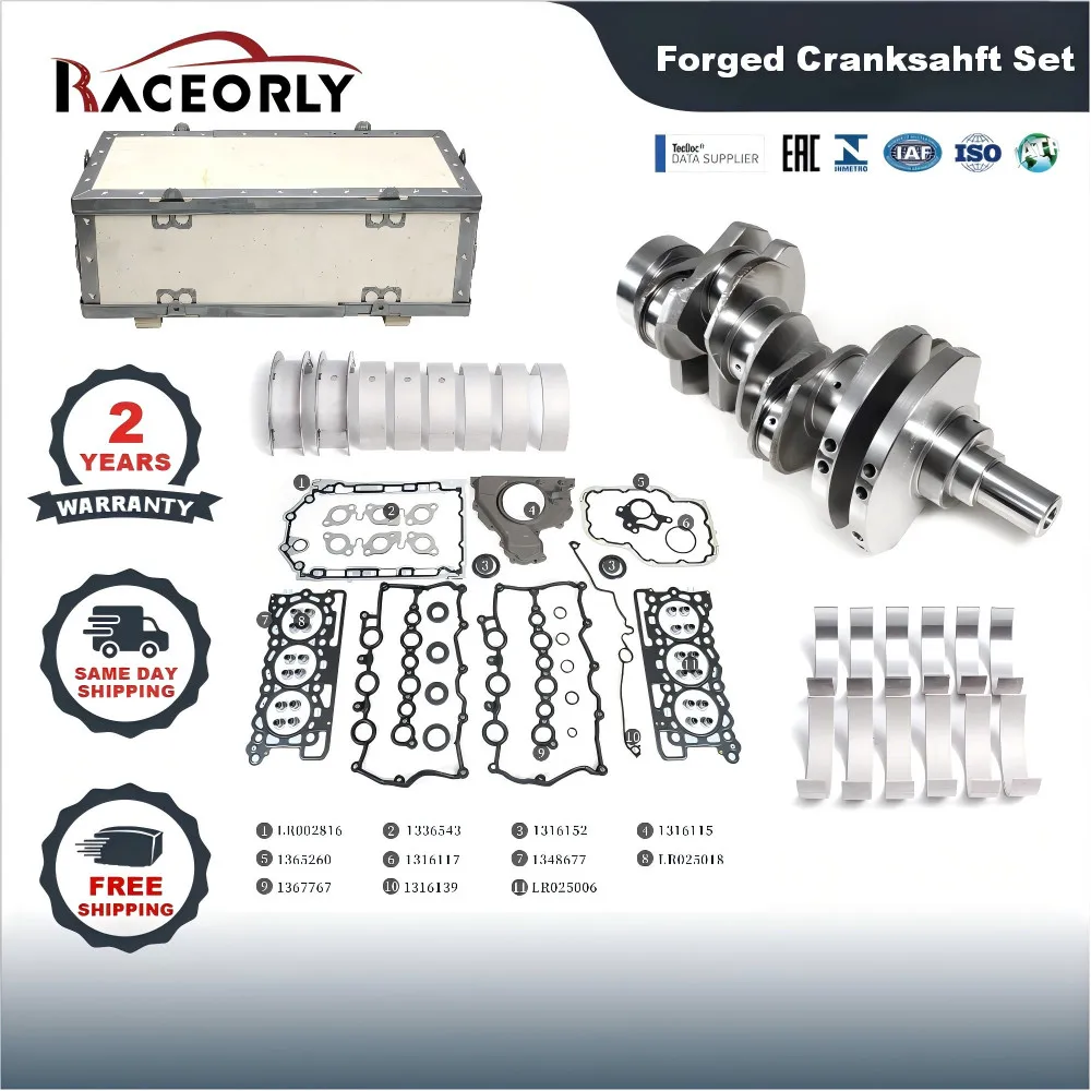RACEORLY 2.7 TDV6 276DT Forged Crankshaft Engine Rebuild Kit for Land Rover LR3
RACEORLY 2.7 TDV6 276DT Forged Crankshaft Engine Rebuild Kit for Land Rover LR3