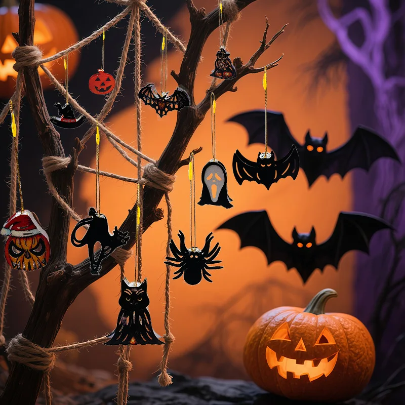 6 комплектов принадлежностей для вечеринки на Хэллоуин, красочные декоративные подвески, тыквенный череп, шляпа ведьмы, подвеска в виде летучей мыши
6 комплектов принадлежностей для вечеринки на Хэллоуин, красочные декоративные подвески, тыквенный череп, шляпа ведьмы, подвеска в виде летучей мыши