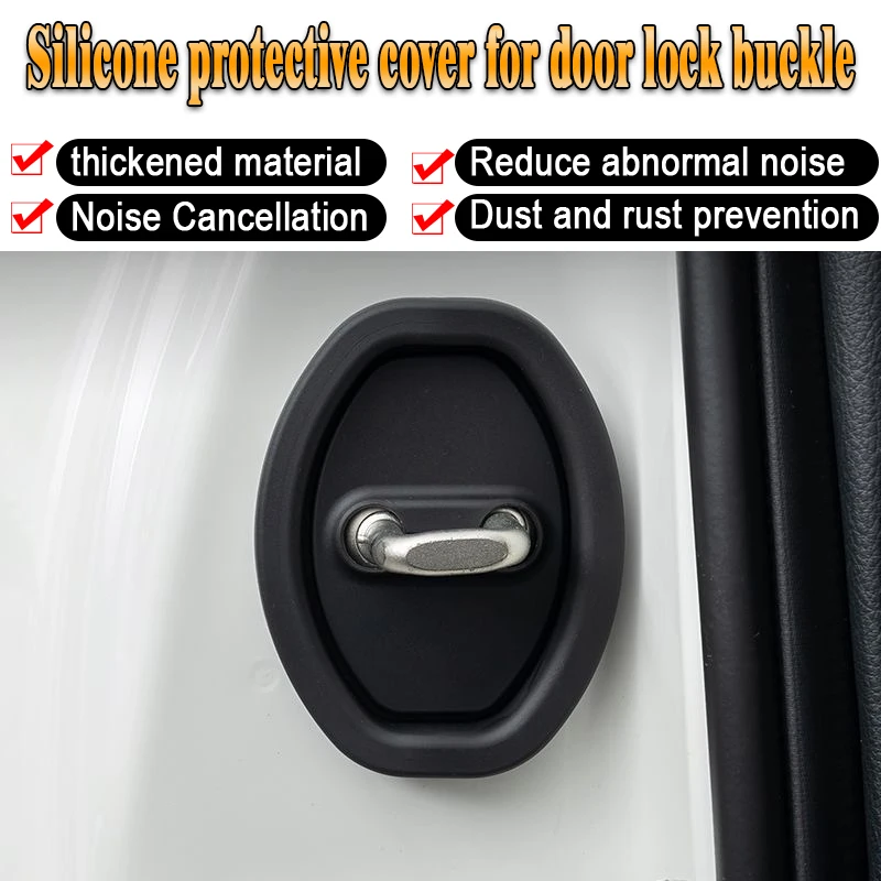 4pcs Car Silicone Door Lock Buckle Protection Cover Silicone Universal Anti-Collision Shock Absorbing Pad Mute Buffering Cushion
4pcs Car Silicone Door Lock Buckle Protection Cover Silicone Universal Anti-Collision Shock Absorbing Pad Mute Buffering Cushion