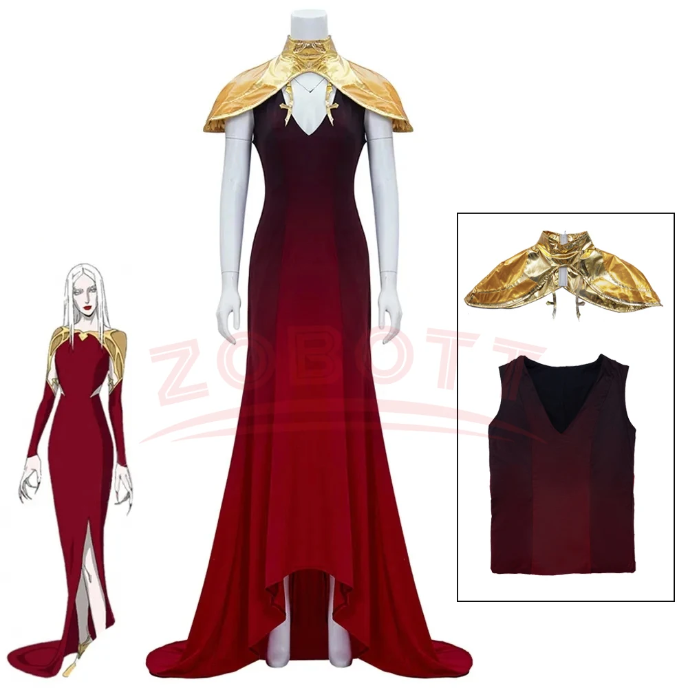 Аниме Castlevania, карнавальный костюм Carmilla, платье, красное сексуальное торжественное платье, карнавальный костюм на Хэллоуин для взрослых женщин и девочек
Аниме Castlevania, карнавальный костюм Carmilla, платье, красное сексуальное торжественное платье, карнавальный костюм на Хэллоуин для взрослых женщин и девочек