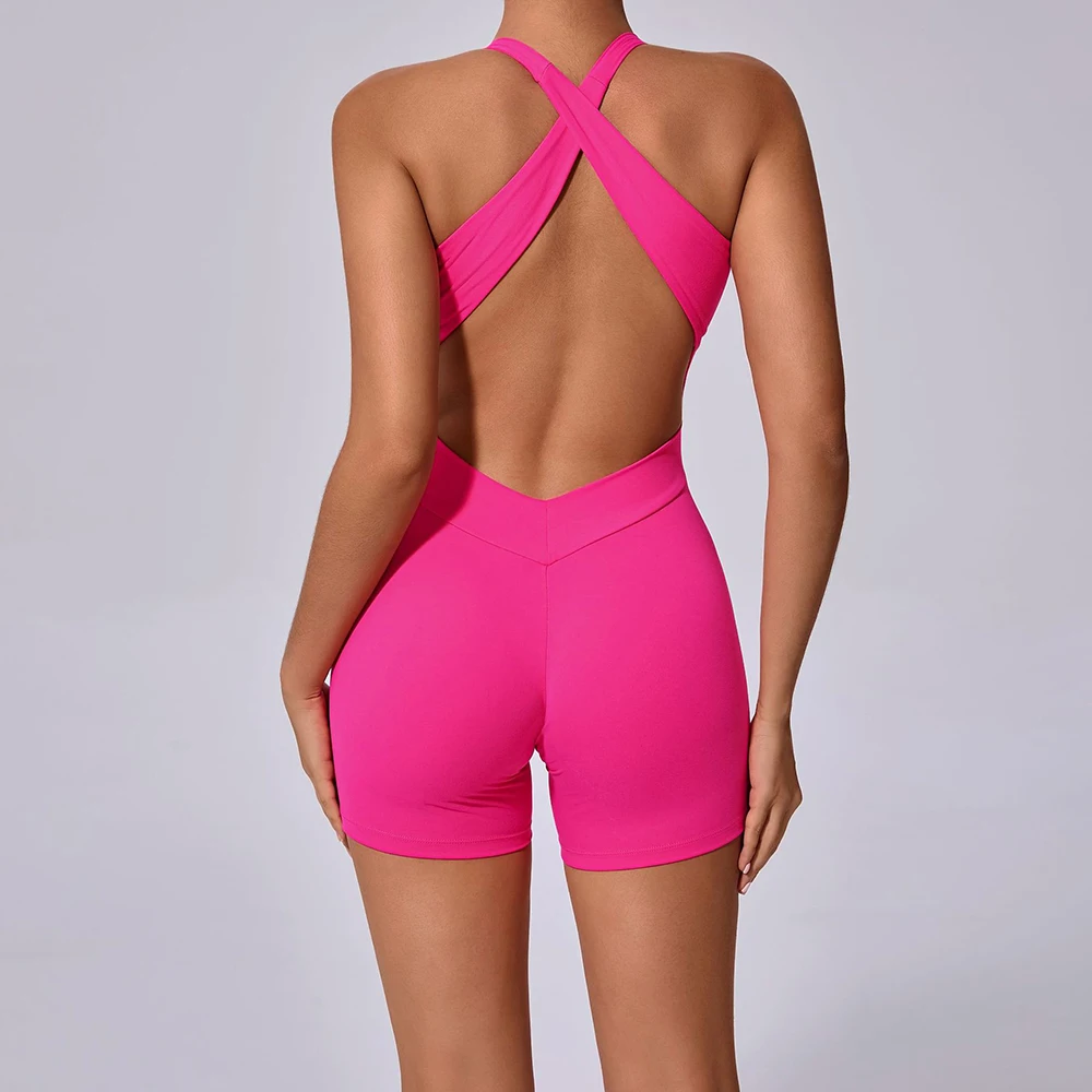 Women Sports Jumpsuits High-intensity Nude Tight Fitness Jumpsuit Yoga Suit Elastic Tight Running Sportswear Backless Romper
Women Sports Jumpsuits High-intensity Nude Tight Fitness Jumpsuit Yoga Suit Elastic Tight Running Sportswear Backless Romper