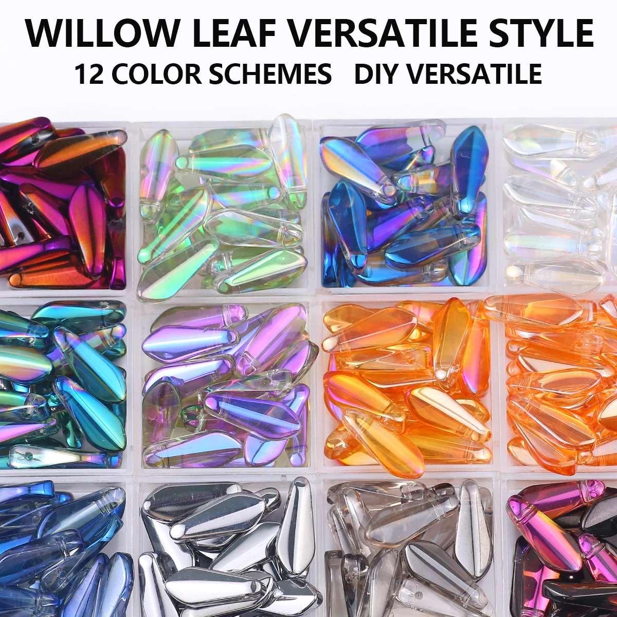 1Strand 16x6mm Multicolored Willow Leaf Beads Glass Bead Loose Beads for Jewelry Making Diy Bracelet Necklace Chain Accessories
1Strand 16x6mm Multicolored Willow Leaf Beads Glass Bead Loose Beads for Jewelry Making Diy Bracelet Necklace Chain Accessories