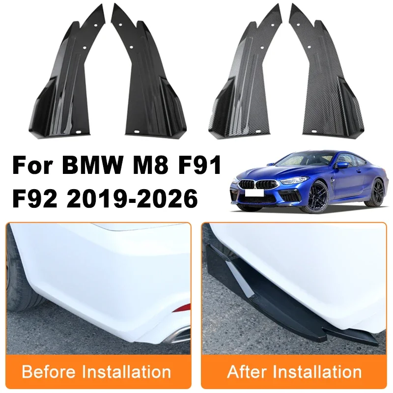 Car Rear Bumper Spoiler Lip Diffuser Side Skirt Splitter Wrap Angle Anti-Crash Protection For BMW M8 F91 F92 2019-2026 2020 2021
Car Rear Bumper Spoiler Lip Diffuser Side Skirt Splitter Wrap Angle Anti-Crash Protection For BMW M8 F91 F92 2019-2026 2020 2021