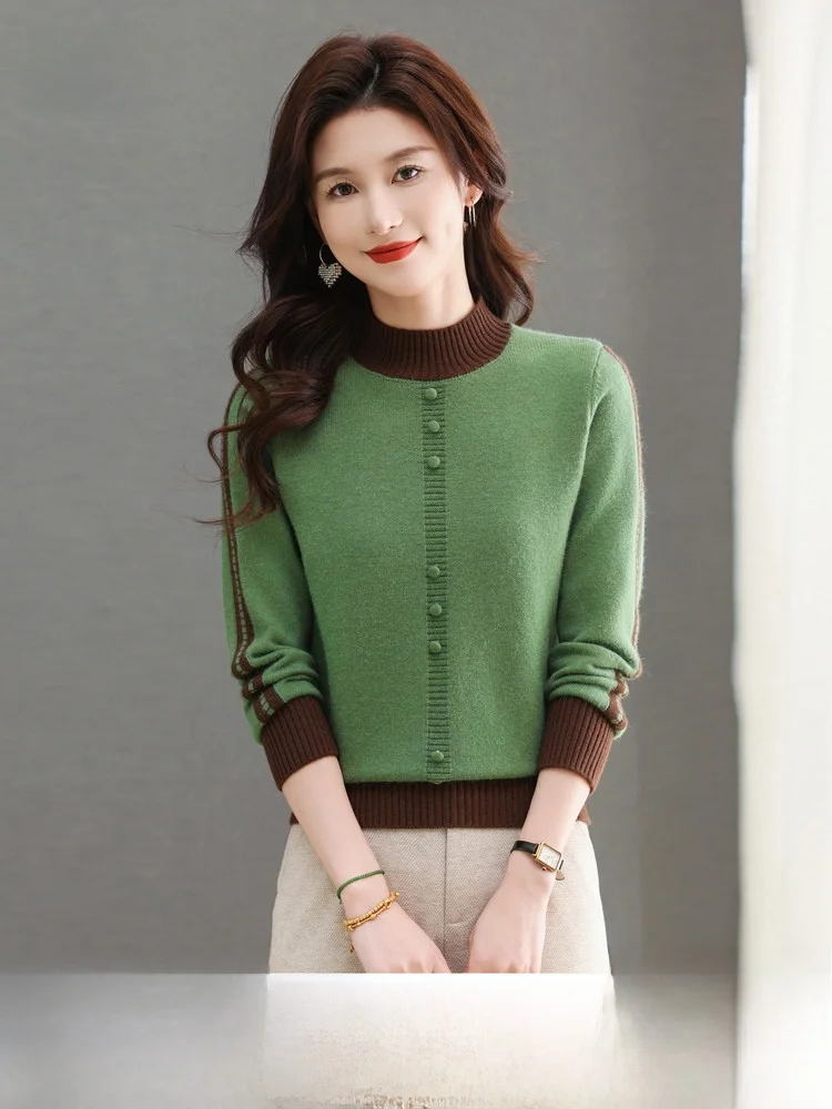 Snow mid Winter Thick Knitted Sweater Comfortable Base Layer Shirt for Women Sweet Style Straight Cut Long Sleeve Half High C...
Snow mid Winter Thick Knitted Sweater Comfortable Base Layer Shirt for Women Sweet Style Straight Cut Long Sleeve Half High C...