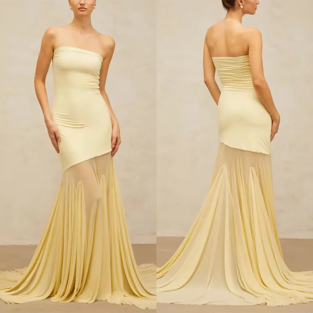 Customized Strapless Floor Length Yellow Sleeveless Vestidos En Oferta Liquidación Para Bodas Robe Soirée En Promo فستان احمر
Customized Strapless Floor Length Yellow Sleeveless Vestidos En Oferta Liquidación Para Bodas Robe Soirée En Promo فستان احمر