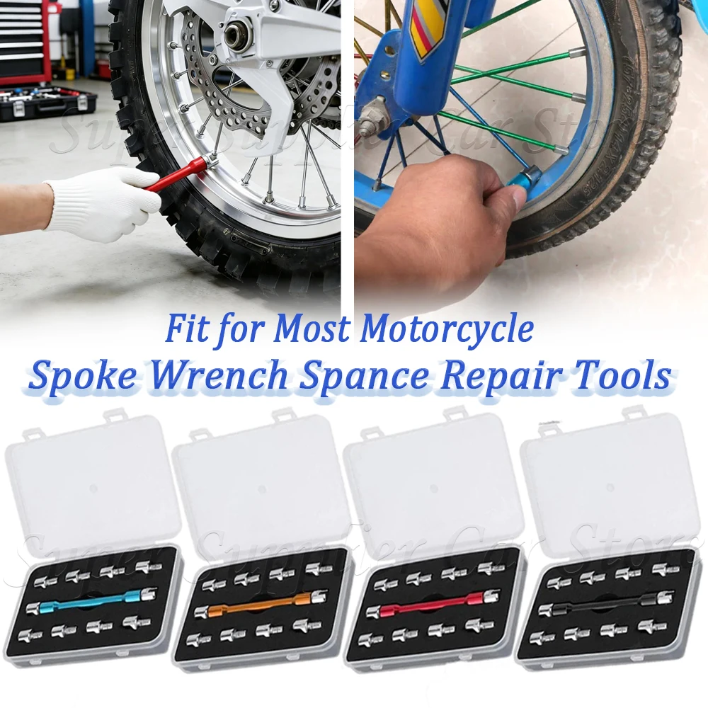 New Spoke Wrench Spance Repair Tool & 10PCS Interchangeable Tips 5.0~6.8 High Performance Dirt Bike ATV Scooter CNC Motorcycle
New Spoke Wrench Spance Repair Tool & 10PCS Interchangeable Tips 5.0~6.8 High Performance Dirt Bike ATV Scooter CNC Motorcycle