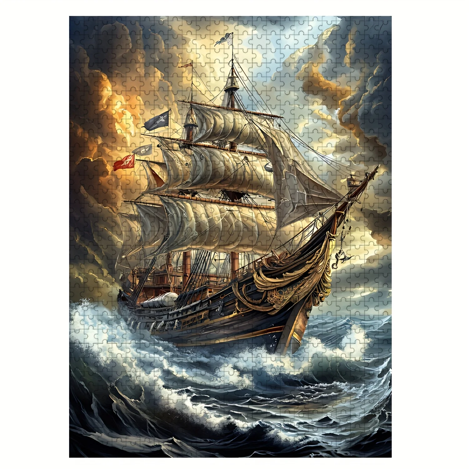 Пазл 1000 шт. — Stormy Voyage of the Giant Ship: Intermediate Challenge с яркими цветами и замысловатыми деталями, 48,9x
Пазл 1000 шт. — Stormy Voyage of the Giant Ship: Intermediate Challenge с яркими цветами и замысловатыми деталями, 48,9x