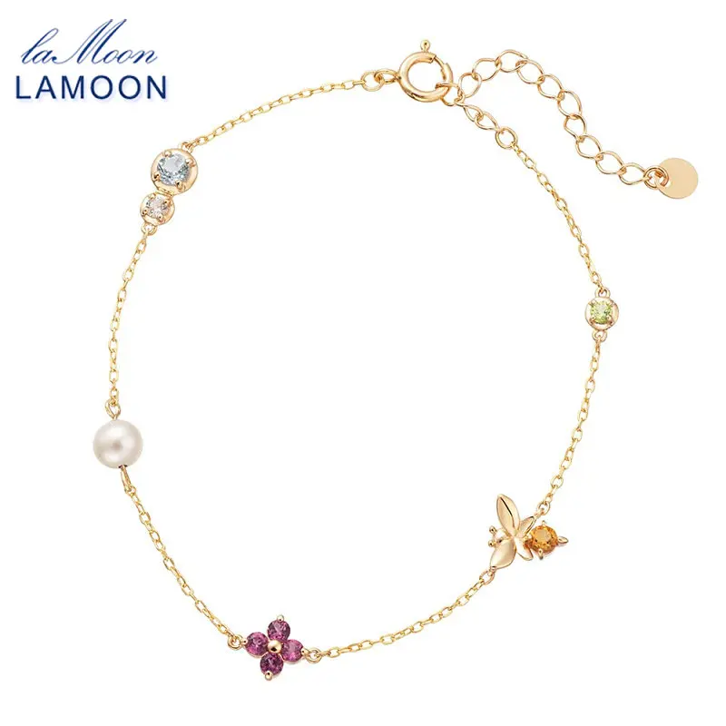 LAMOON Trendy Cute Thin Chain 925 Sterling Silver Natral Topaz Citrine Corundum Bracelet For Women Thin Chain Fine Jewelry
LAMOON Trendy Cute Thin Chain 925 Sterling Silver Natral Topaz Citrine Corundum Bracelet For Women Thin Chain Fine Jewelry