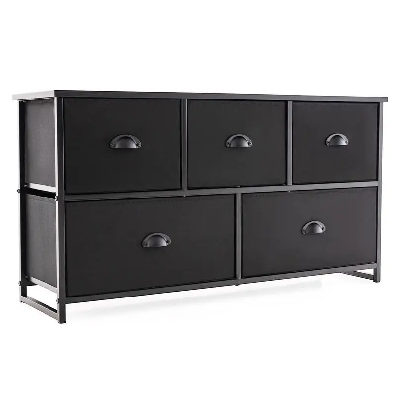 Dresser Storage Tower with 5 Foldable Cloth Storage Cubes-Gray
Dresser Storage Tower with 5 Foldable Cloth Storage Cubes-Gray